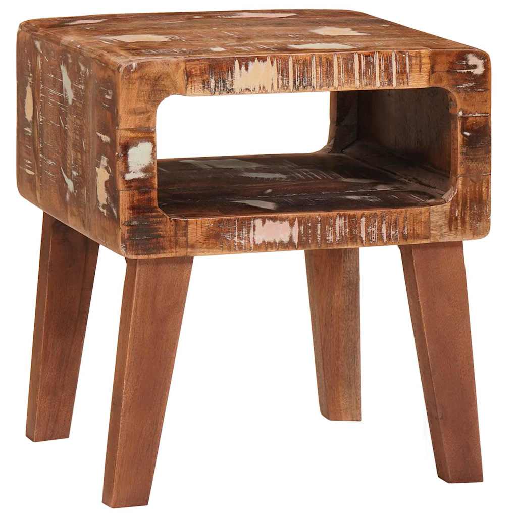 JUNG Vida Beistelltisch Braun 40 x 32 x 46 cm Massives upgecyceltes Holz