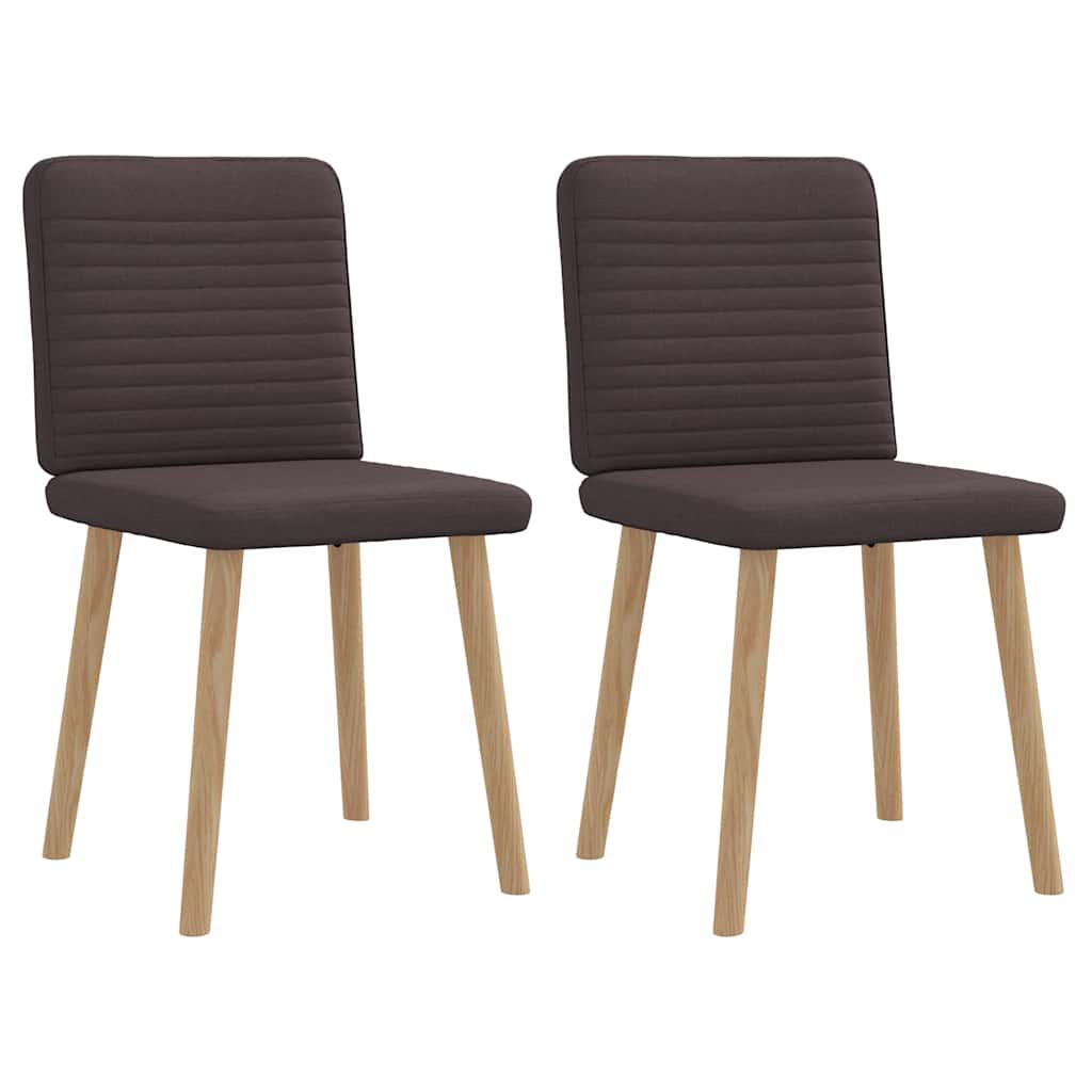 JUNG Vida Esszimmerstühle 2 Stk. Dunkelbraun Stoff