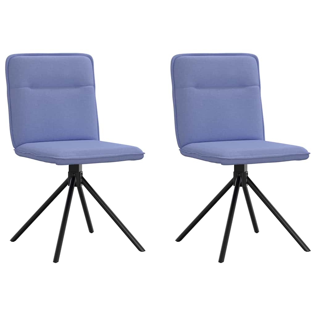 JUNG Vida Esszimmerstühle 2 Stk. Jeansblau Stoff