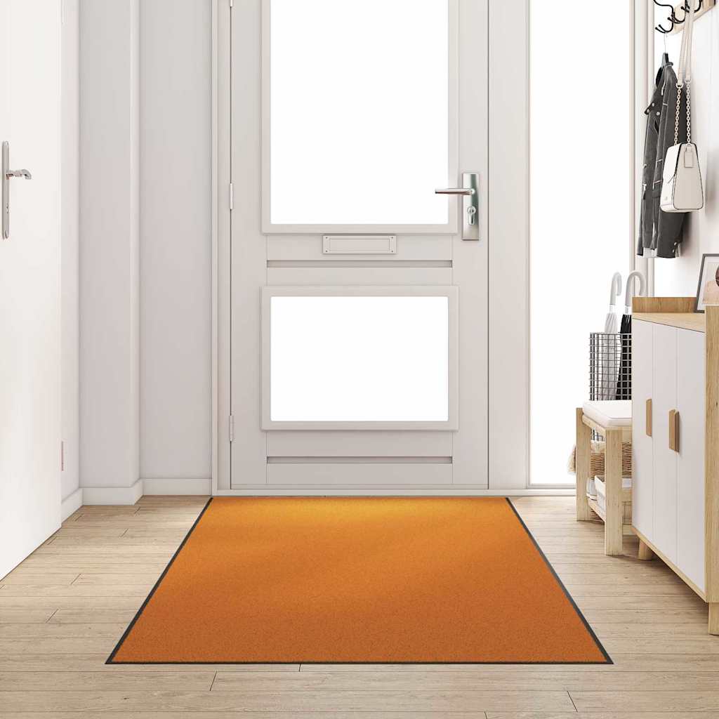 JUNG Vida Fußmatte Orange und Schwarz 120 x 250 cm Polyamid und PVC