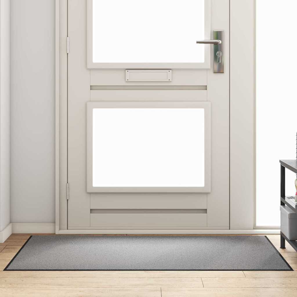 JUNG Vida Fußmatte Grau und Schwarz 90 x 150 cm Polypropylen und Vinyl