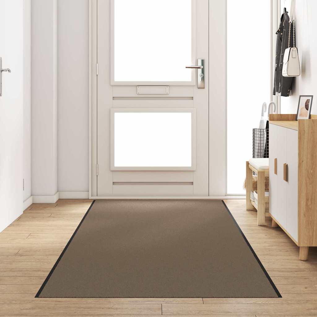 JUNG Vida Fußmatte Beige und Schwarz 120 x 350 cm Polypropylen und Vinyl