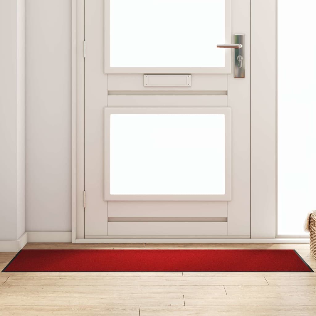 JUNG Vida Fußmatte Rot und Schwarz 60 x 180 cm Polypropylen und Vinyl