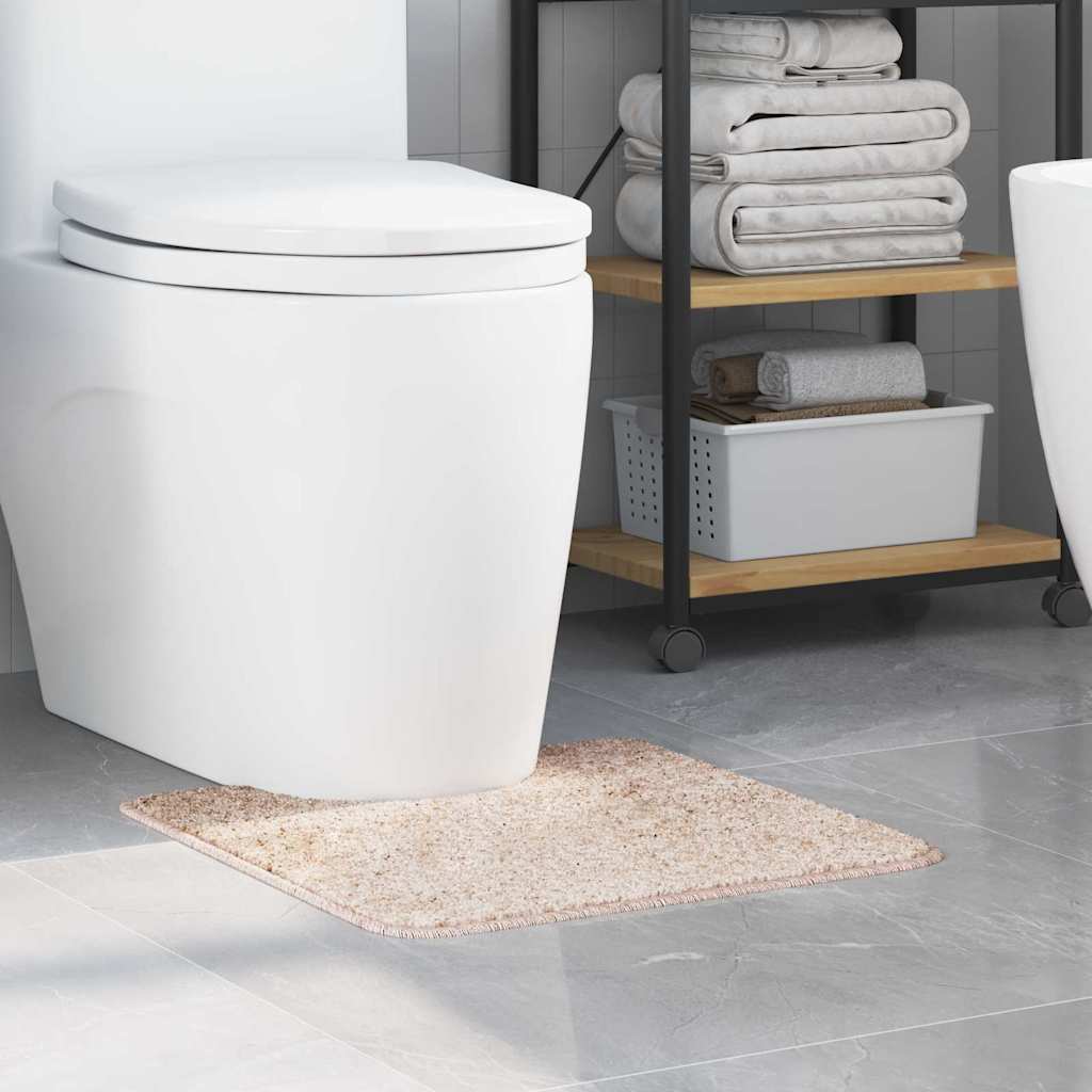JUNG Vida Rutschfeste Badematte mit Toilettenausschnitt Creme 50 x 50 cm