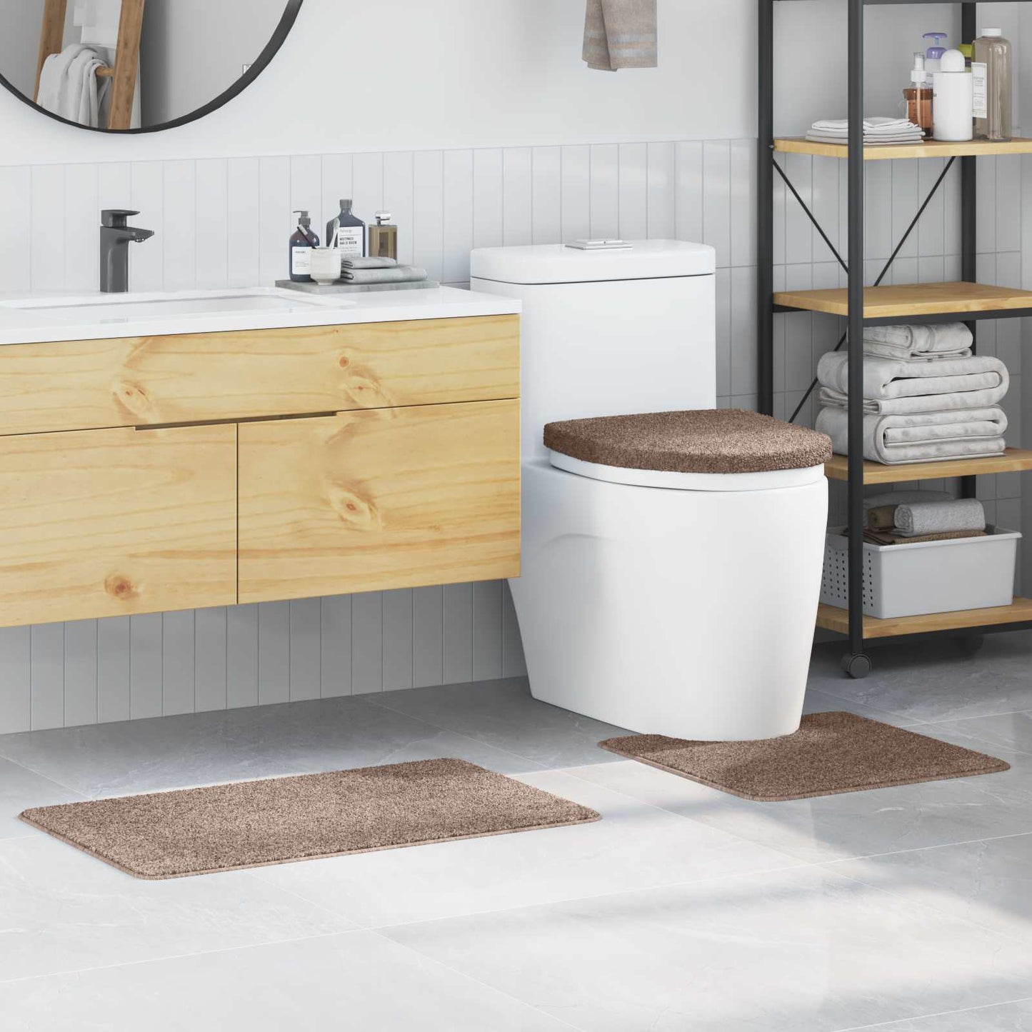 JUNG Vida Anti-Rutsch Badematten-Set 3 pcs Braun PP