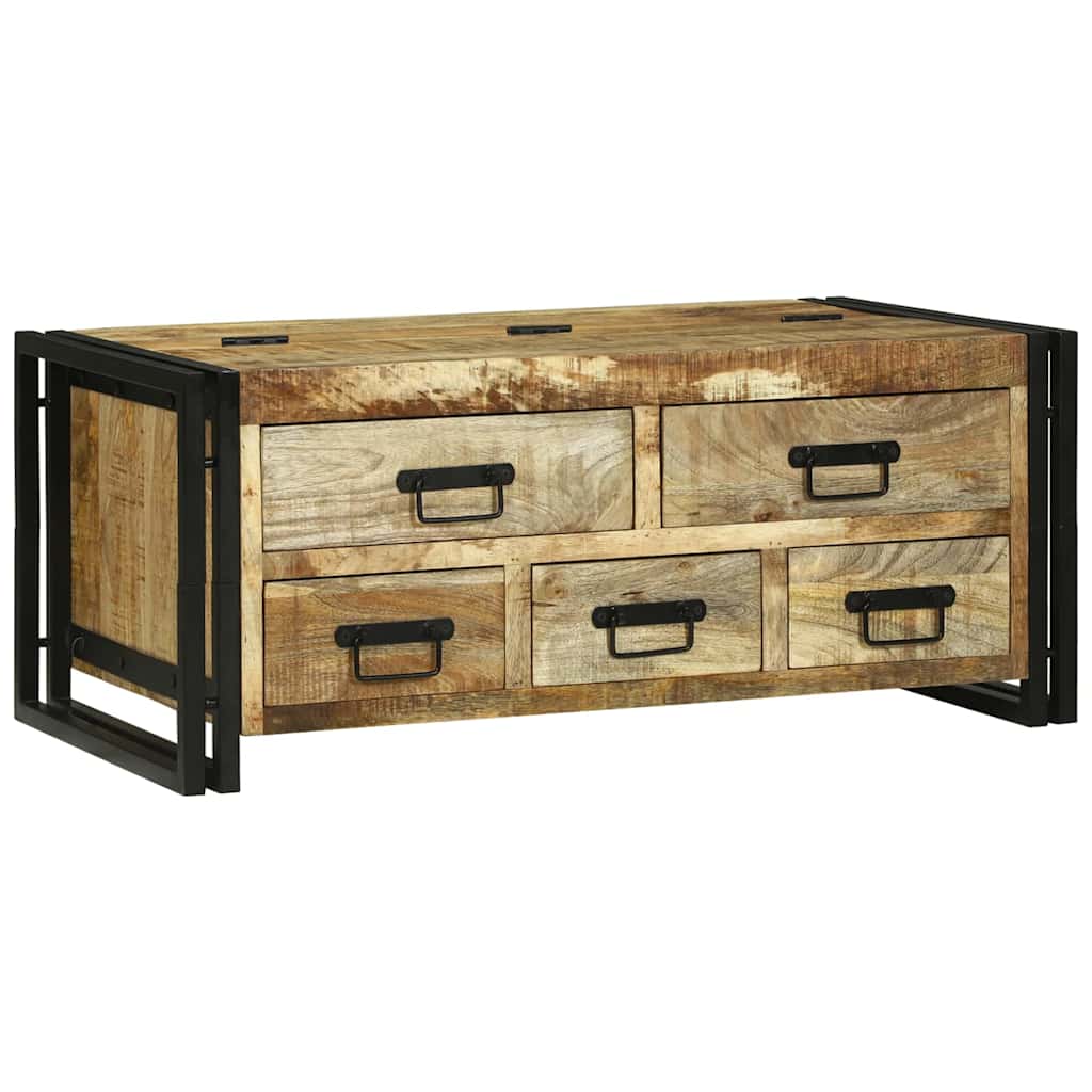 JUNG Vida Couchtisch Braun 90 x 50 x 38 cm Massivholz Mango