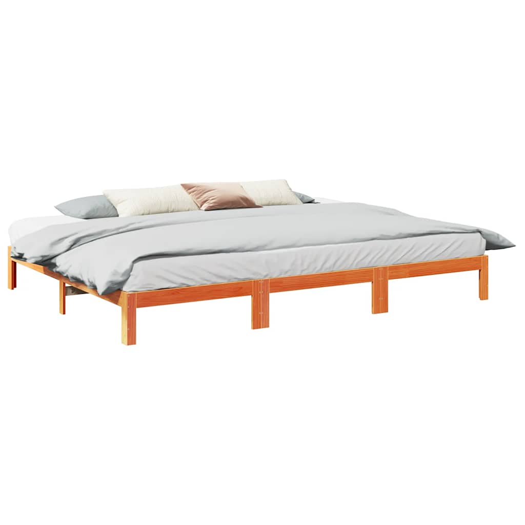 JUNG Vida Familienbett ohne Matratze Wachsbraun 240x200 cm Massivholz