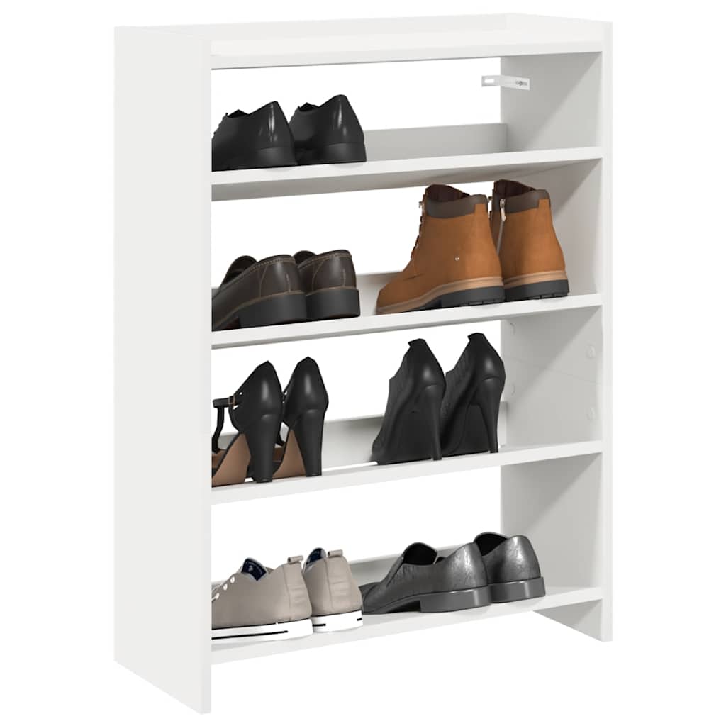 JUNG Vida Schuhregal Weiß 60x25x81 cm Holzwerkstoff