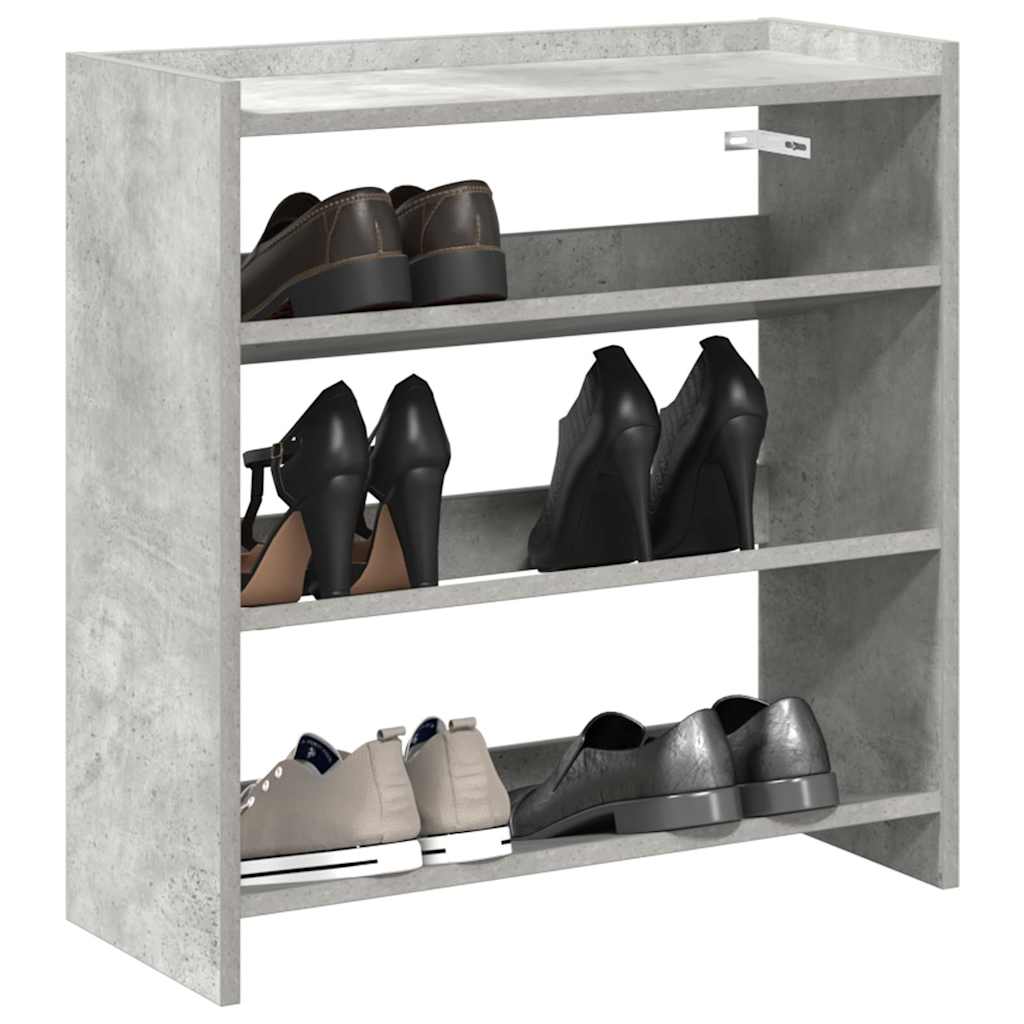 JUNG Vida Schuhregal Betongrau 60x25x62 cm Holzwerkstoff