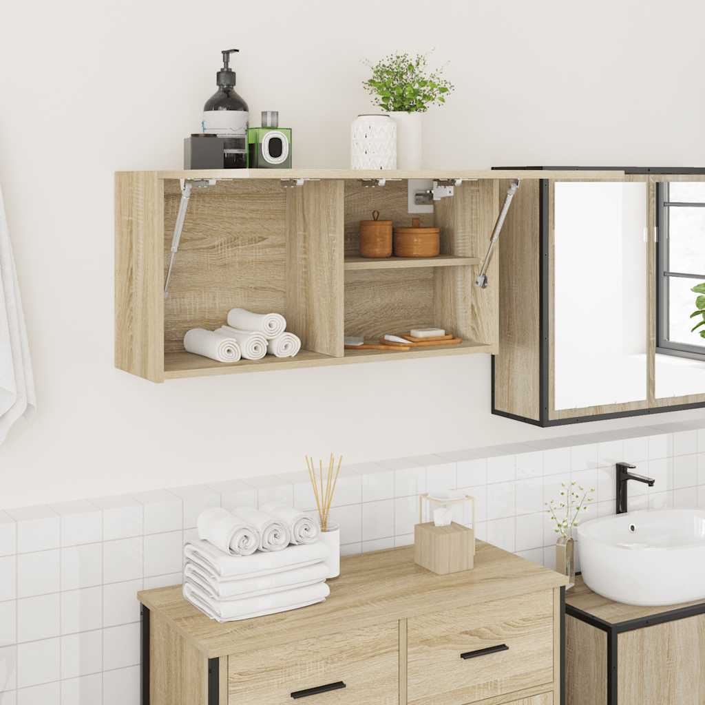 JUNG Vida Bad-Wandschrank Sonoma-Eiche 80x25x40 cm Holzwerkstoff