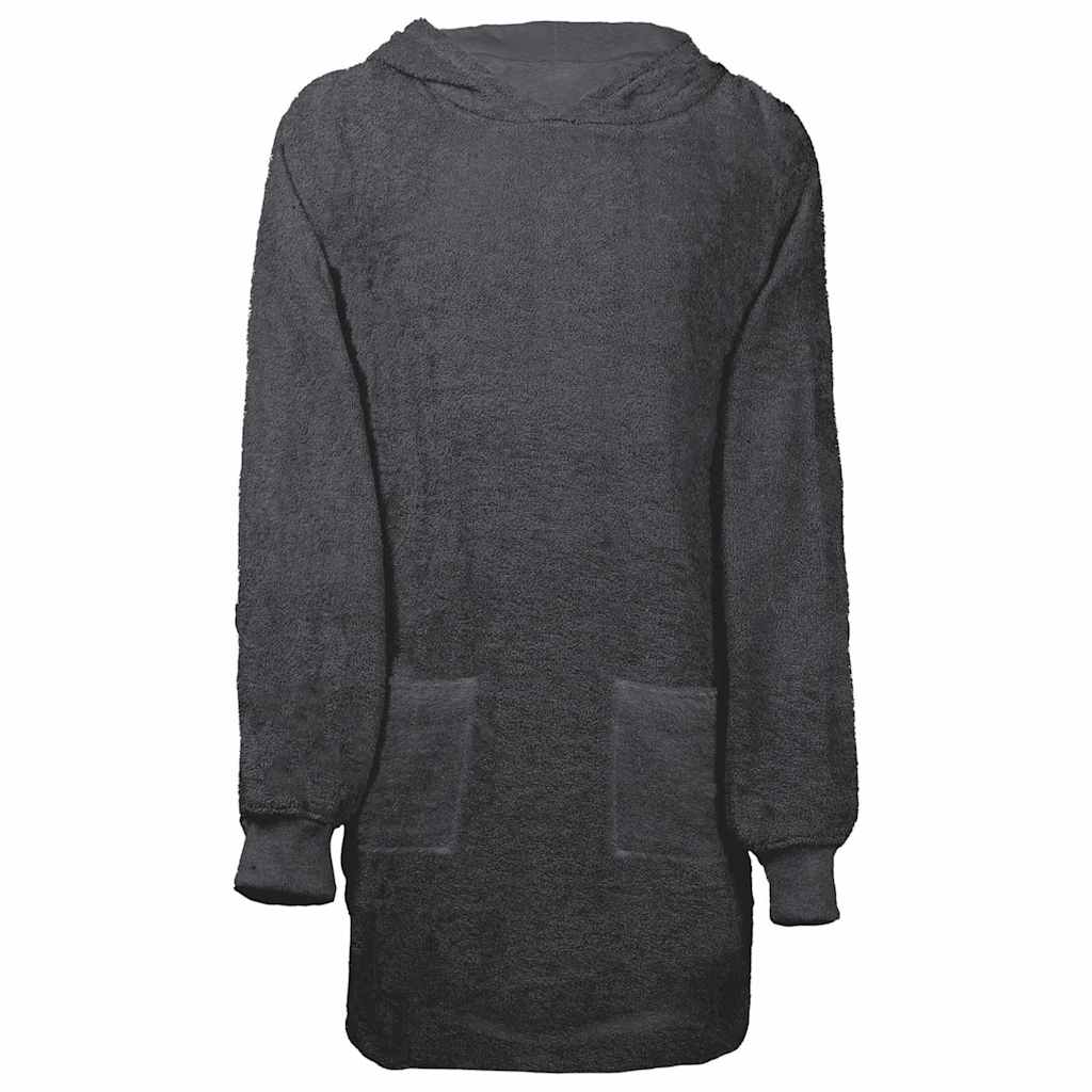 JUNG Vida Decken-Hoodie KINN Anthrazit L Baumwolle