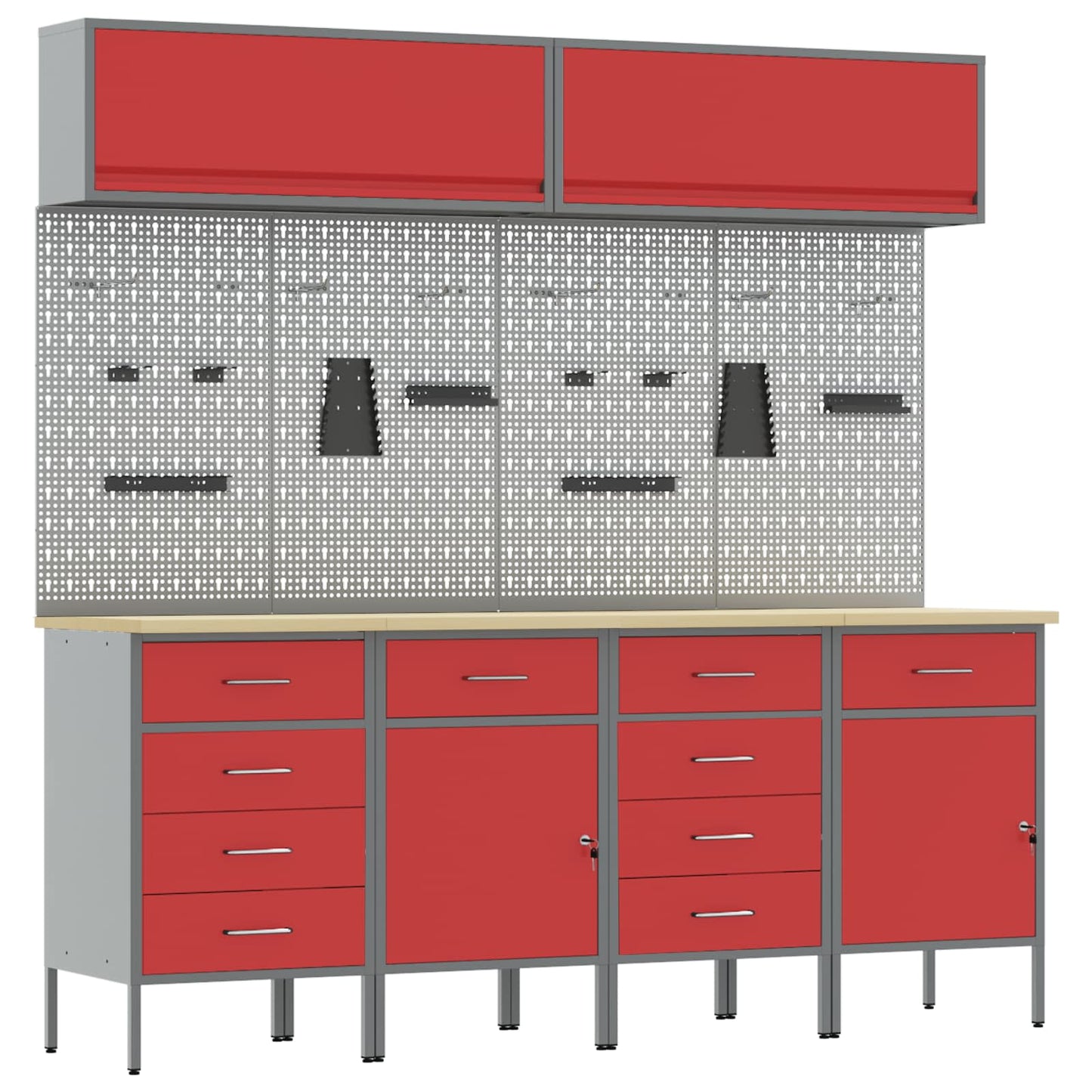 JUNG Vida Arbeitsschrankset mit Speicher 10 pcs Rot