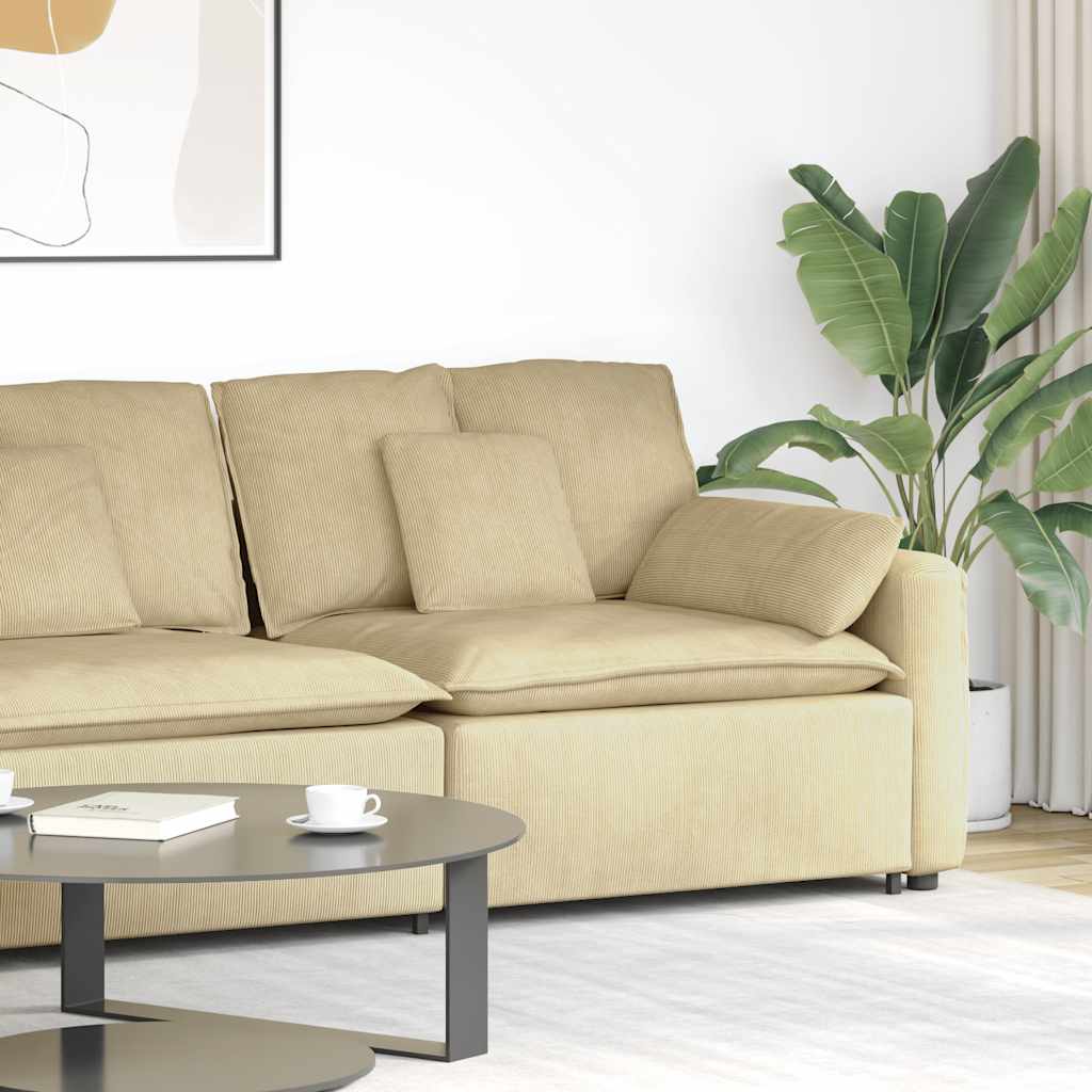 JUNG Vida Modulares Sofa Endmodul mit Armlehne Kissen Graugrün 100cm