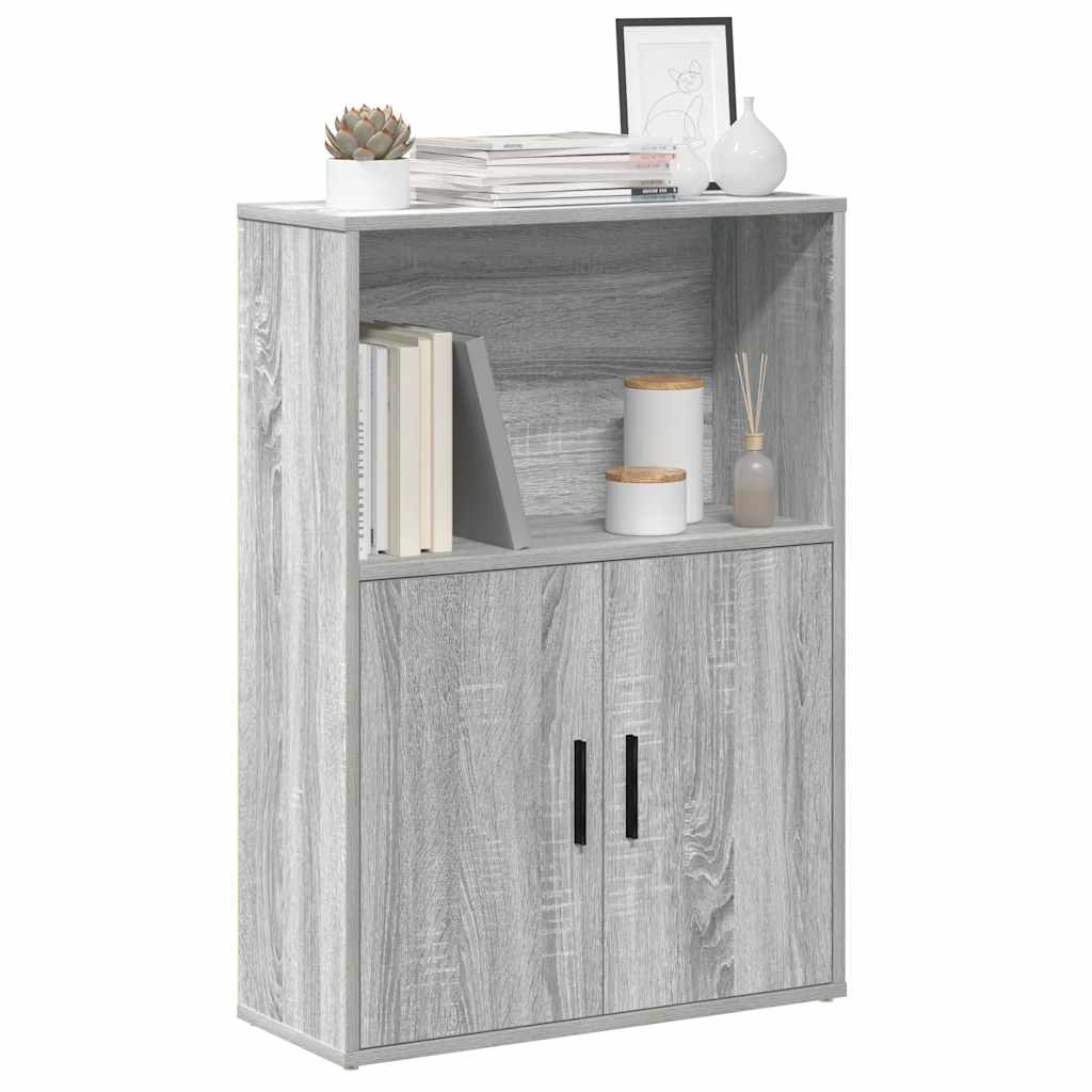 JUNG Vida Bücherregal Grau Sonoma 60x24x85 cm Holzwerkstoff