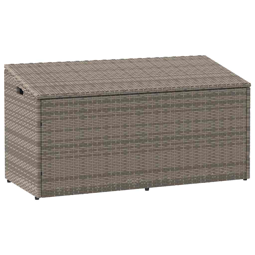 JUNG Vida Garten-Aufbewahrungsbox Grau 110 x 50 x 58 cm Poly Rattan