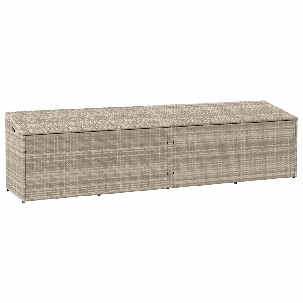 JUNG Vida Garten-Auflagenbox Hellgrau 220x50x58 cm Poly Rattan