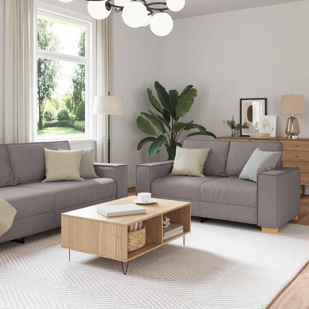 JUNG Vida Sofa 3 pcs Taupe Leinenmischgewebe