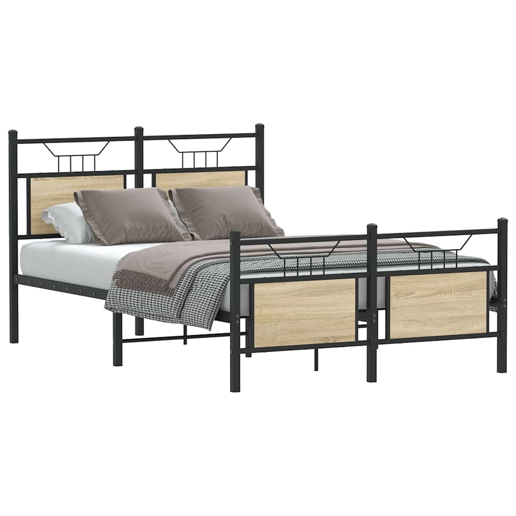 JUNG Vida Bettgestell ohne Matratze Sonoma-Eiche 120x190 cm Holzwerkstoff
