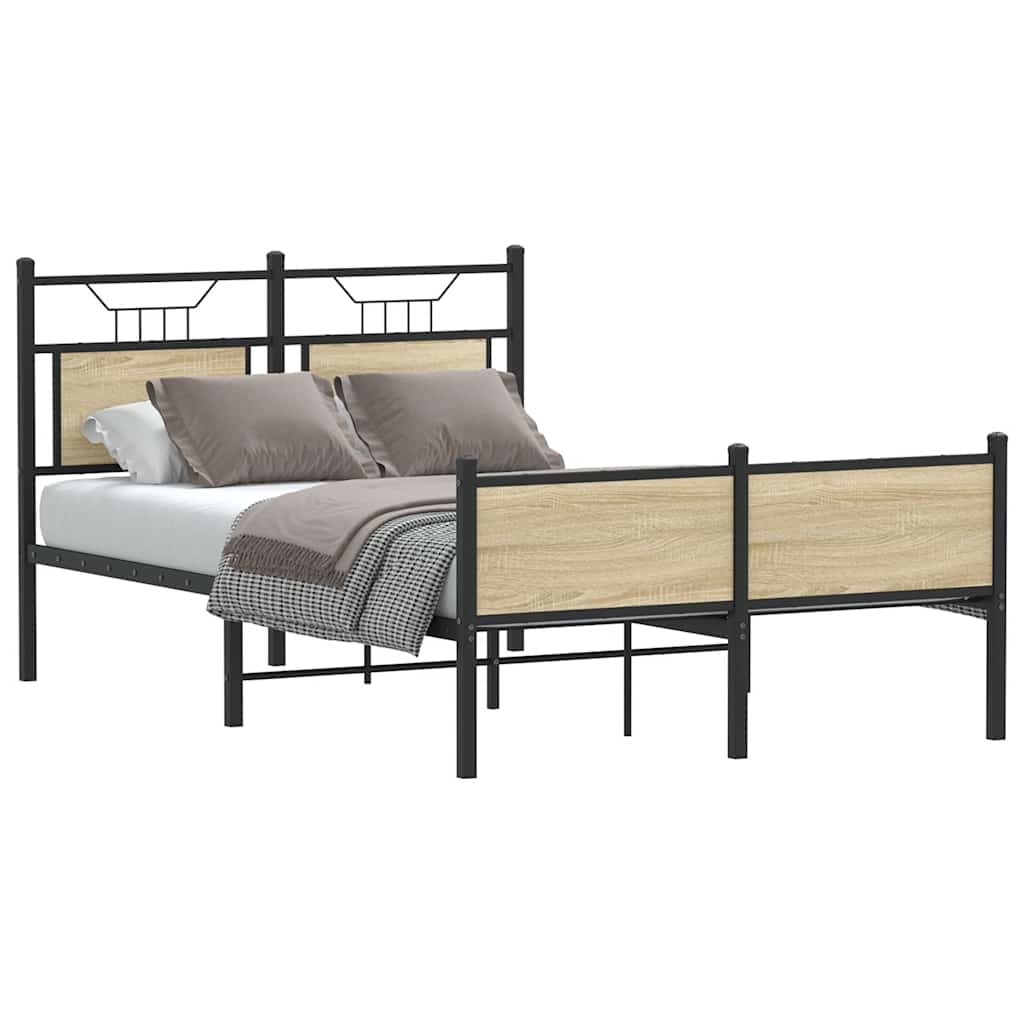 JUNG Vida Bettgestell ohne Matratze Sonoma-Eiche 120x200 cm Holzwerkstoff