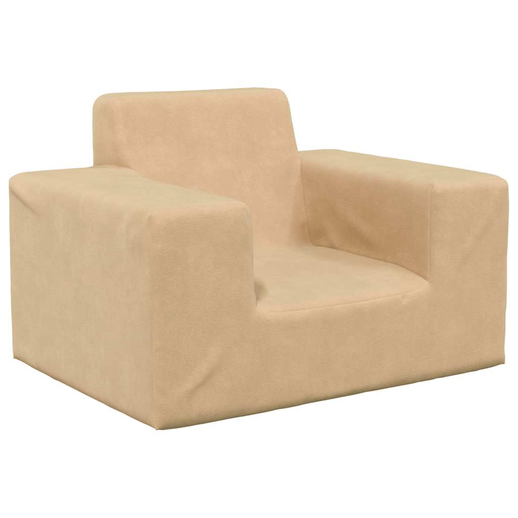 JUNG Vida Kindersofa Creme Weich Plüsch