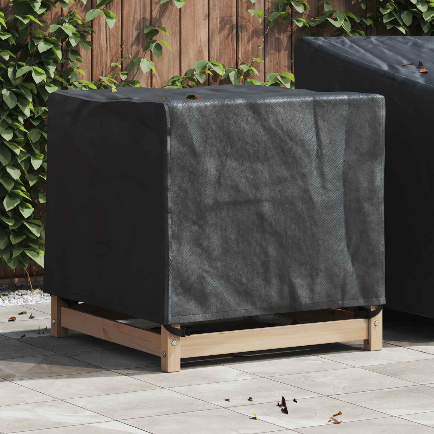 JUNG Vida Möbelbezug Uni Schwarz 74 x 74 x 60 cm 420D Oxford Stoff