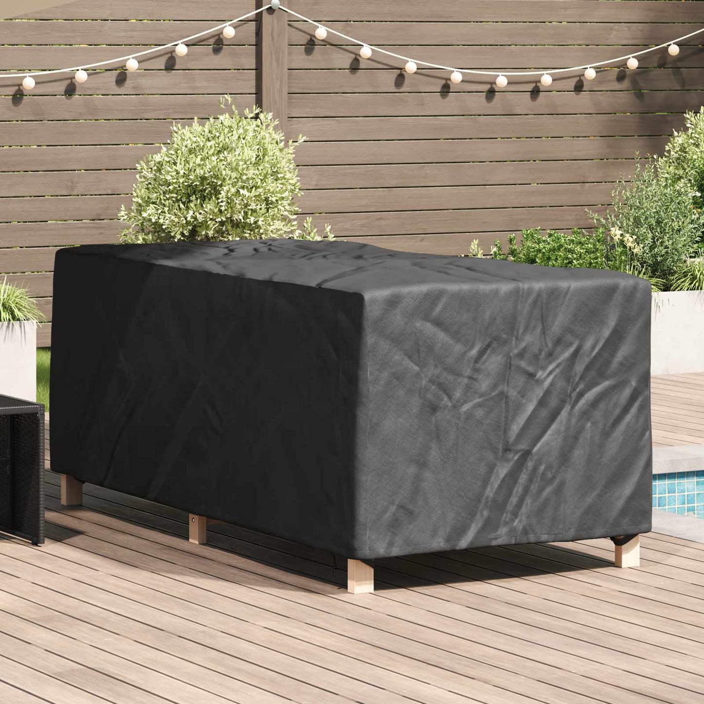 JUNG Vida Loungerhülle Uni Schwarz 205 x 100 x 70 cm Stoff