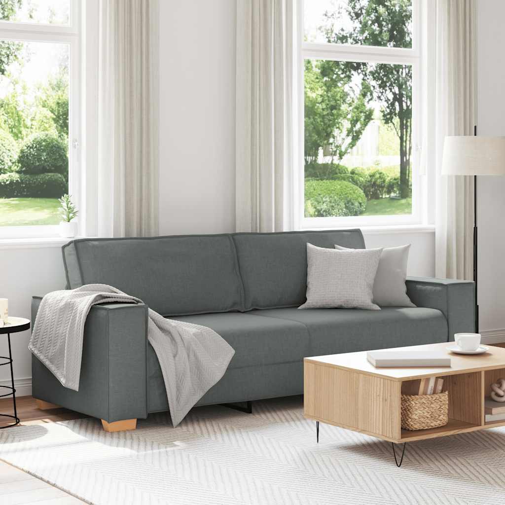 JUNG Vida 3-Sitzer-Sofa Dunkelgrau 220x78x84 cm Stoff