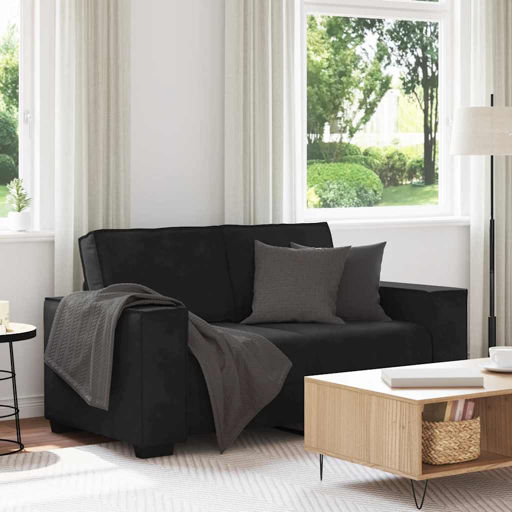 JUNG Vida 2-Sitzer-Sofa Schwarz 160x78x84 cm Samt