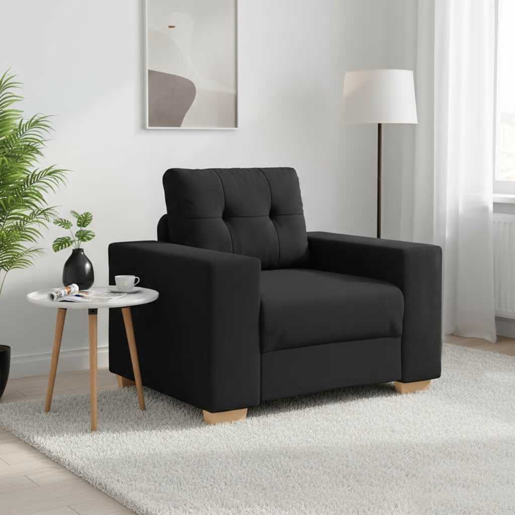 JUNG Vida Sessel Schwarz 100x78x80 cm Stoff