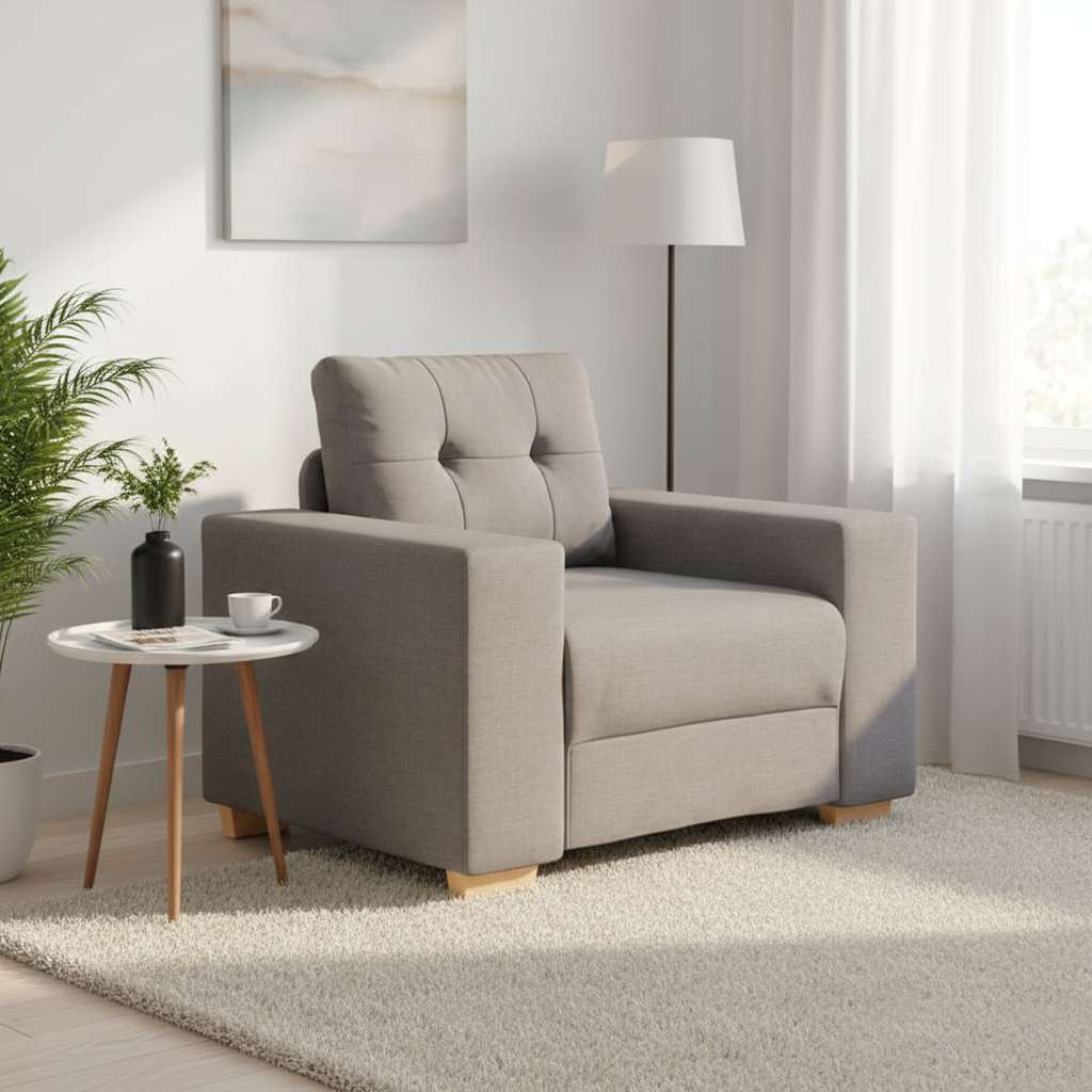 JUNG Vida Sofasessel Taupe 100x78x80 cm Stoff