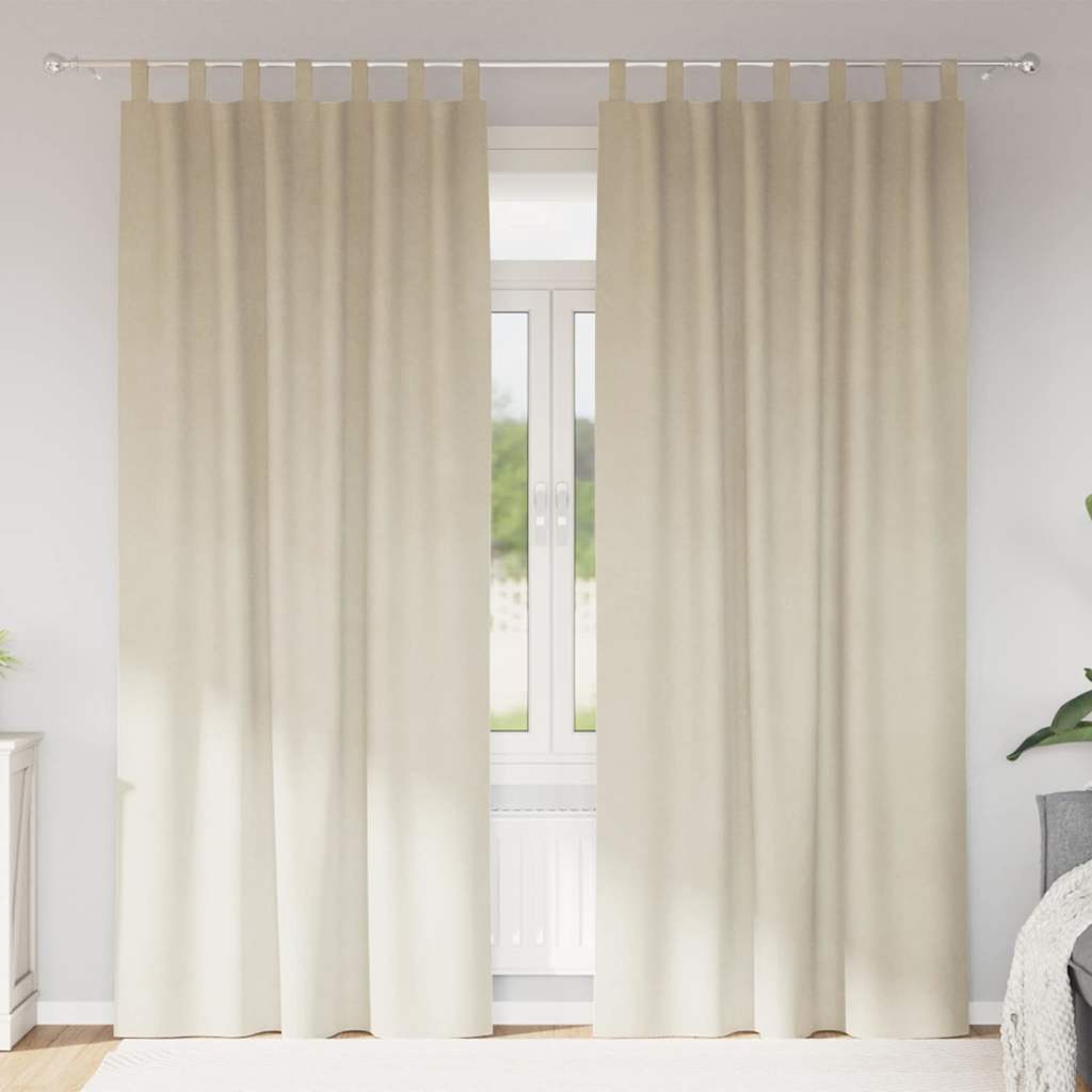 JUNG Vida Verdunkelungsvorhänge 2 pcs Creme 140 x 245 cm Samt