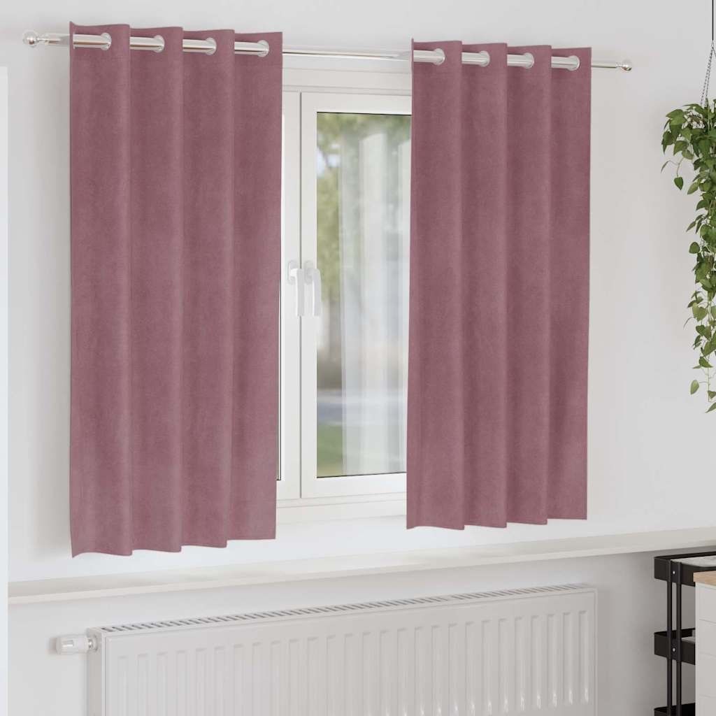 JUNG Vida Verdunkelungsvorhänge 2 pcs Dunkelrosa 140 x 175 cm Samt