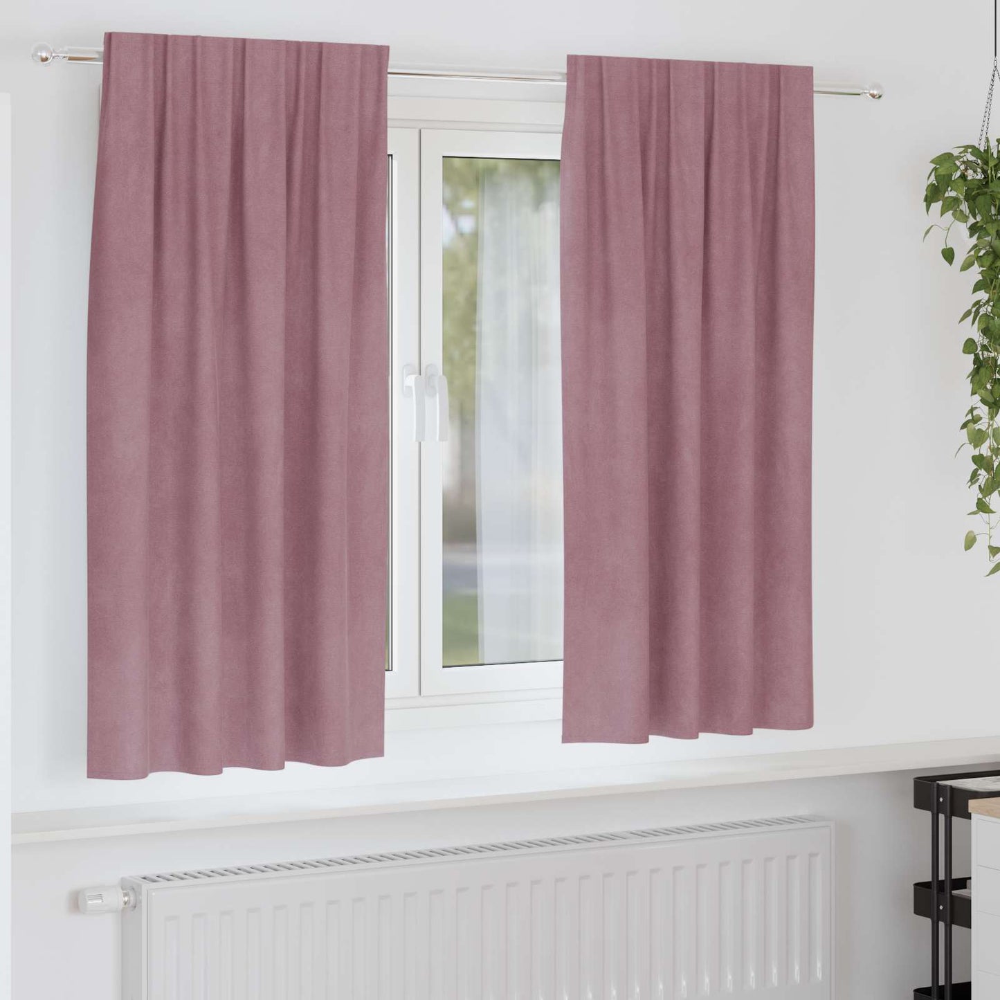 JUNG Vida Verdunkelungsvorhänge 2 pcs Dunkelrosa 140 x 175 cm Samt