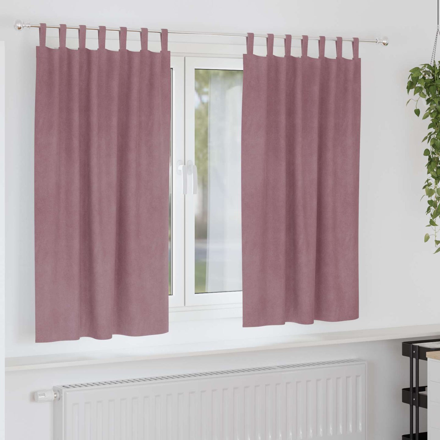 JUNG Vida Verdunkelungsvorhänge 2 pcs Dunkelrosa 140 x 175 cm Samt