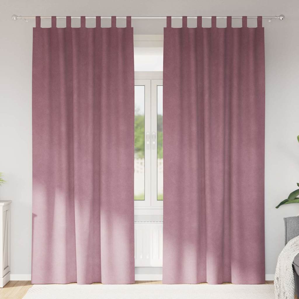 JUNG Vida Verdunkelungsvorhänge 2 pcs Dunkelrosa 140 x 245 cm Samt