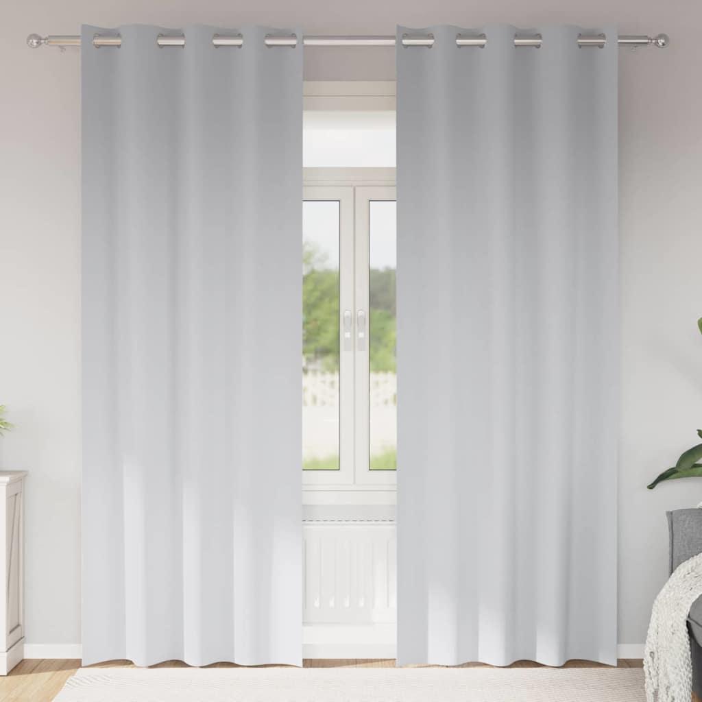 JUNG Vida Verdunkelungs-Vorhänge mit Ringen 2 pcs Helles Grau