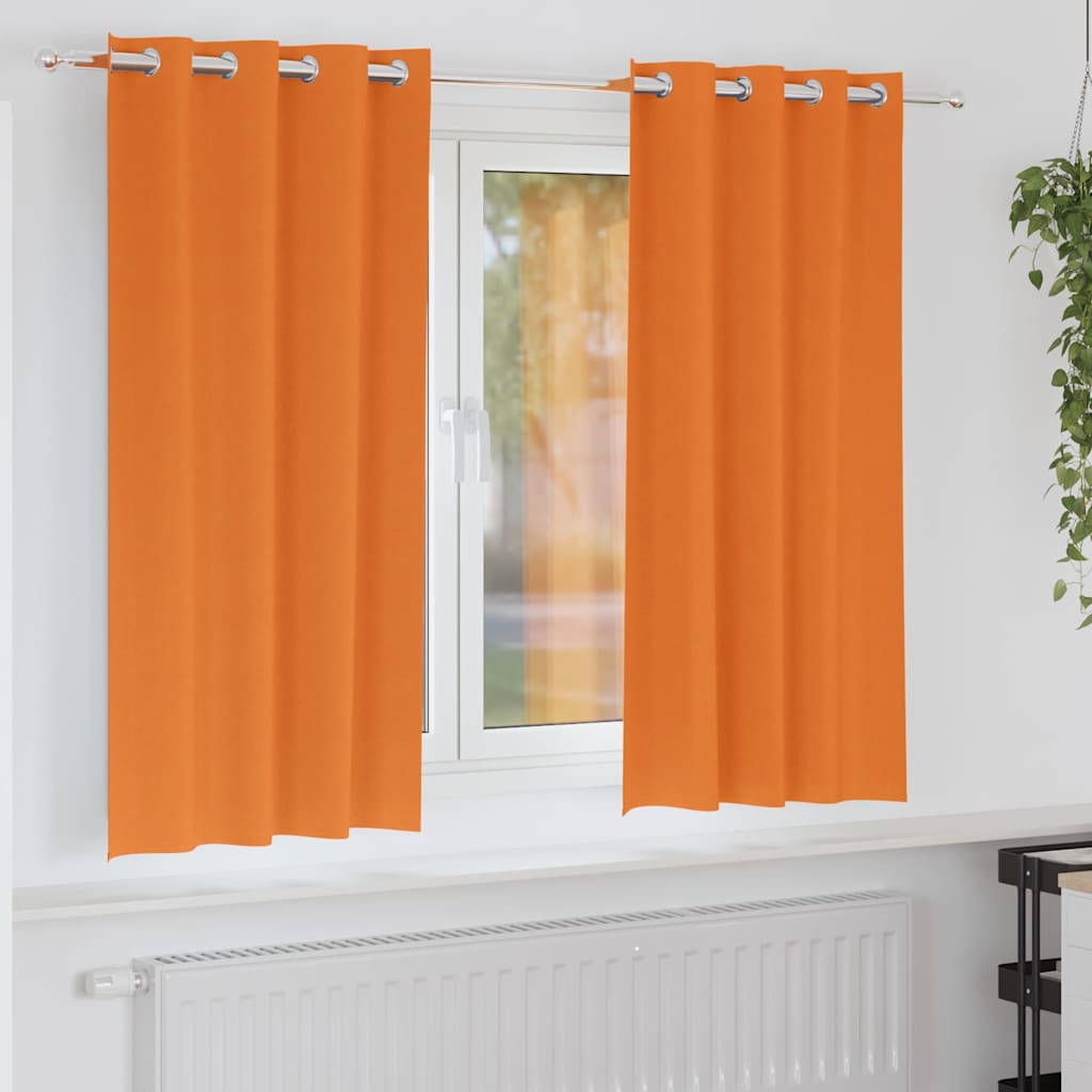 JUNG Vida Verdunkelungs-Vorhänge mit Ringen 2 pcs Helles Orange