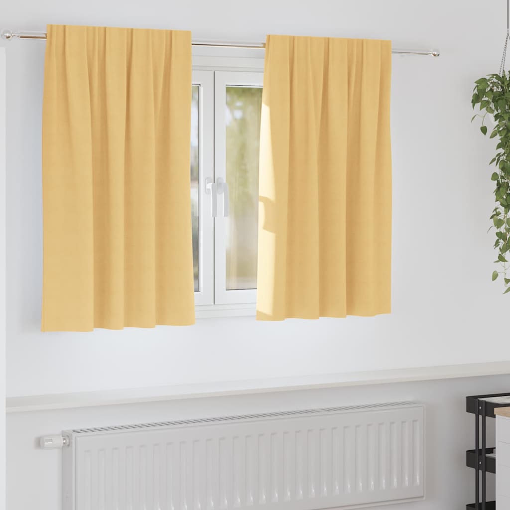 JUNG Vida Verdunkelungs-Vorhänge mit Ringen 2 pcs Beige 140 x 140 cm