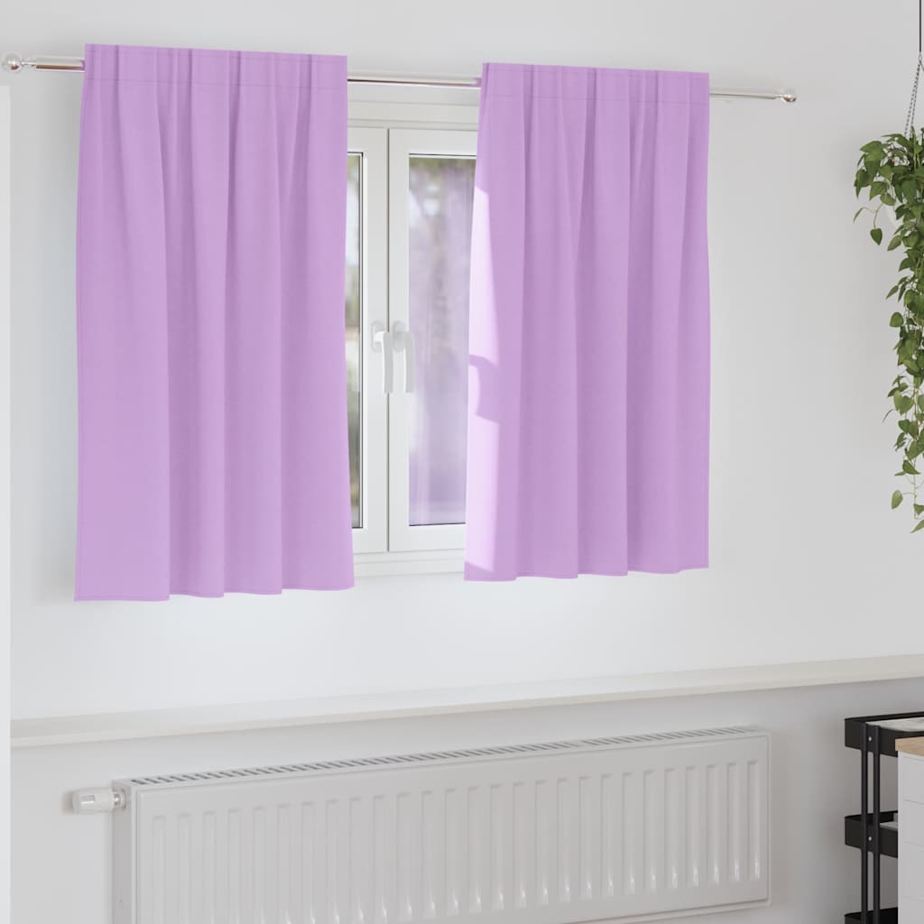 JUNG Vida Verdunkelungs-Vorhänge mit Ringen 2 pcs Lila 140 x 140 cm