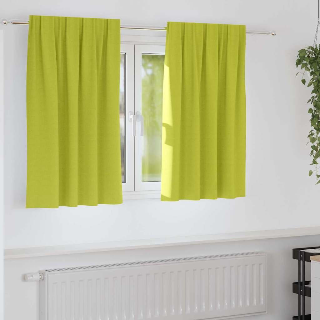 JUNG Vida Verdunkelungs-Vorhänge mit Ringen 2 pcs Grün 140 x 140 cm