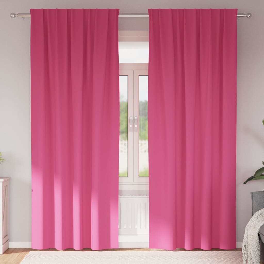 JUNG Vida Verdunkelungs-Vorhänge mit Ringen 2 pcs Helles Pink