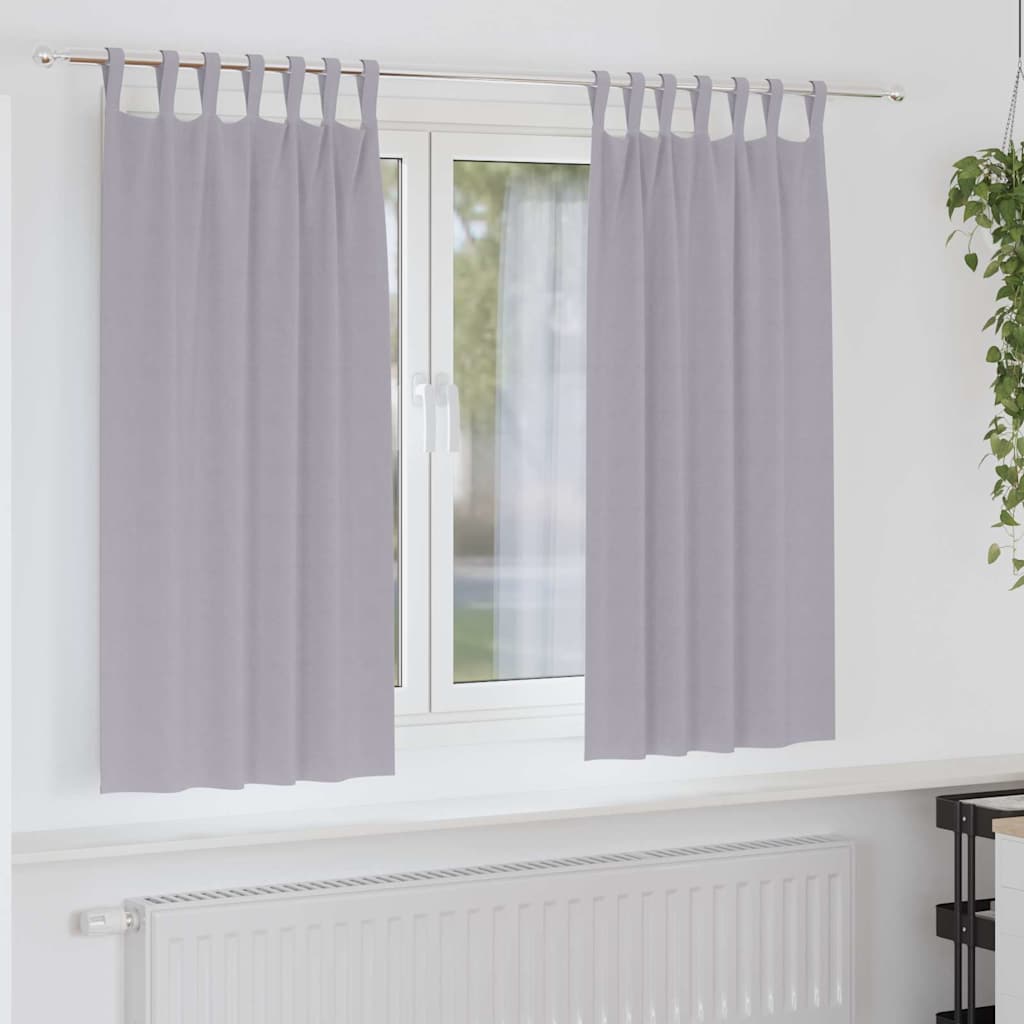 JUNG Vida Verdunkelungs-Vorhänge mit Ringen 2 pcs Metallic Grau