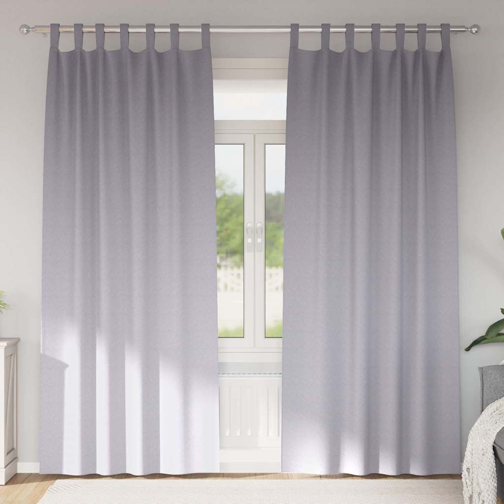 JUNG Vida Verdunkelungs-Vorhänge mit Ringen 2 pcs Metallic Grau
