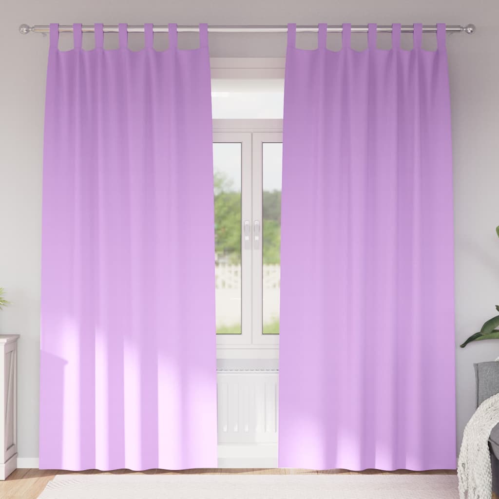 JUNG Vida Verdunkelungs-Vorhänge mit Ringen 2 pcs Lila 225 x 140 cm