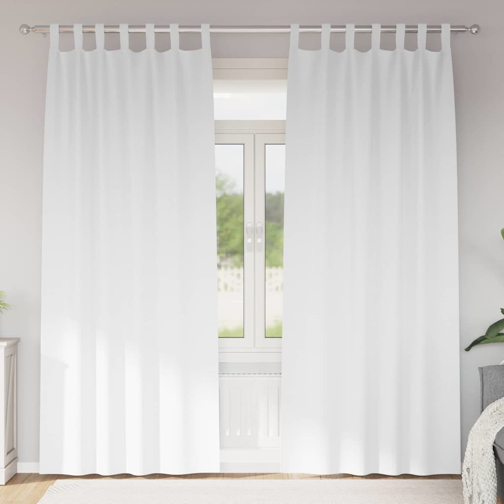 JUNG Vida Verdunkelungs-Vorhänge mit Ringen 2 pcs Reinweiß 225 x 140 cm