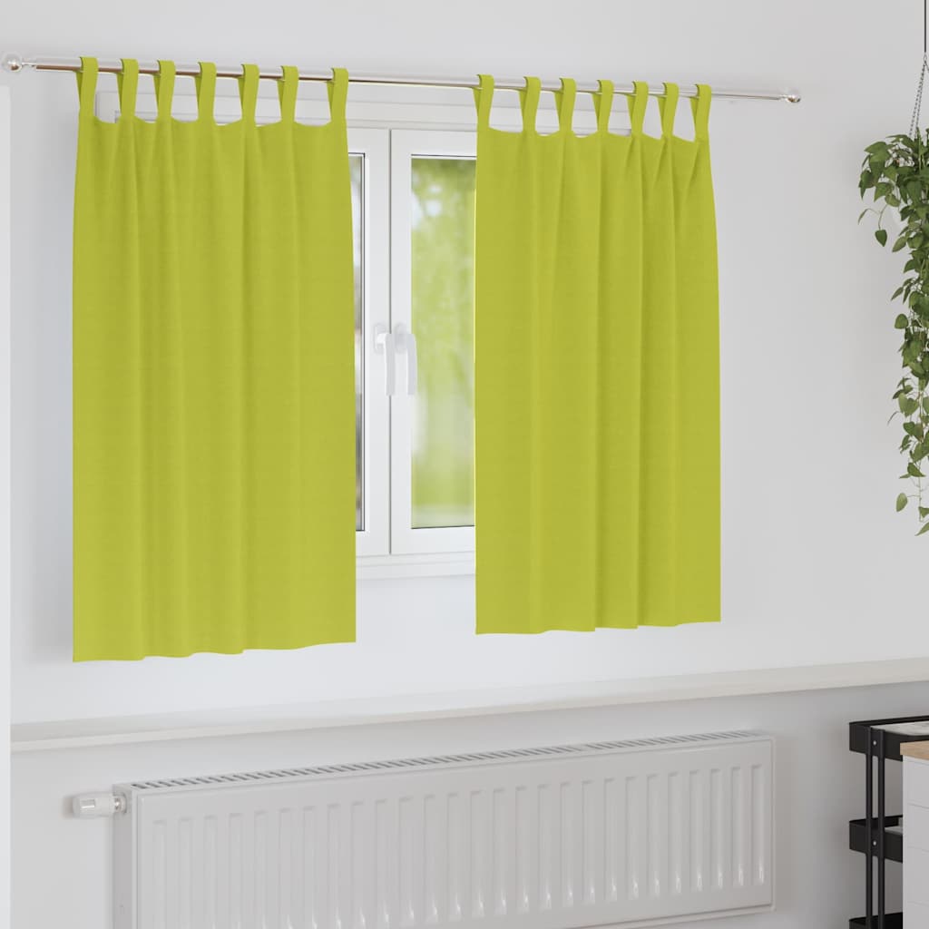 JUNG Vida Verdunkelungs-Vorhänge mit Ringen 2 pcs Grün 140 x 140 cm