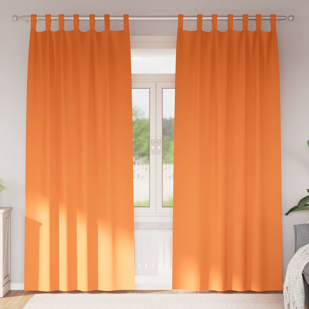JUNG Vida Verdunkelungs-Vorhänge mit Ringen 2 pcs Helles Orange