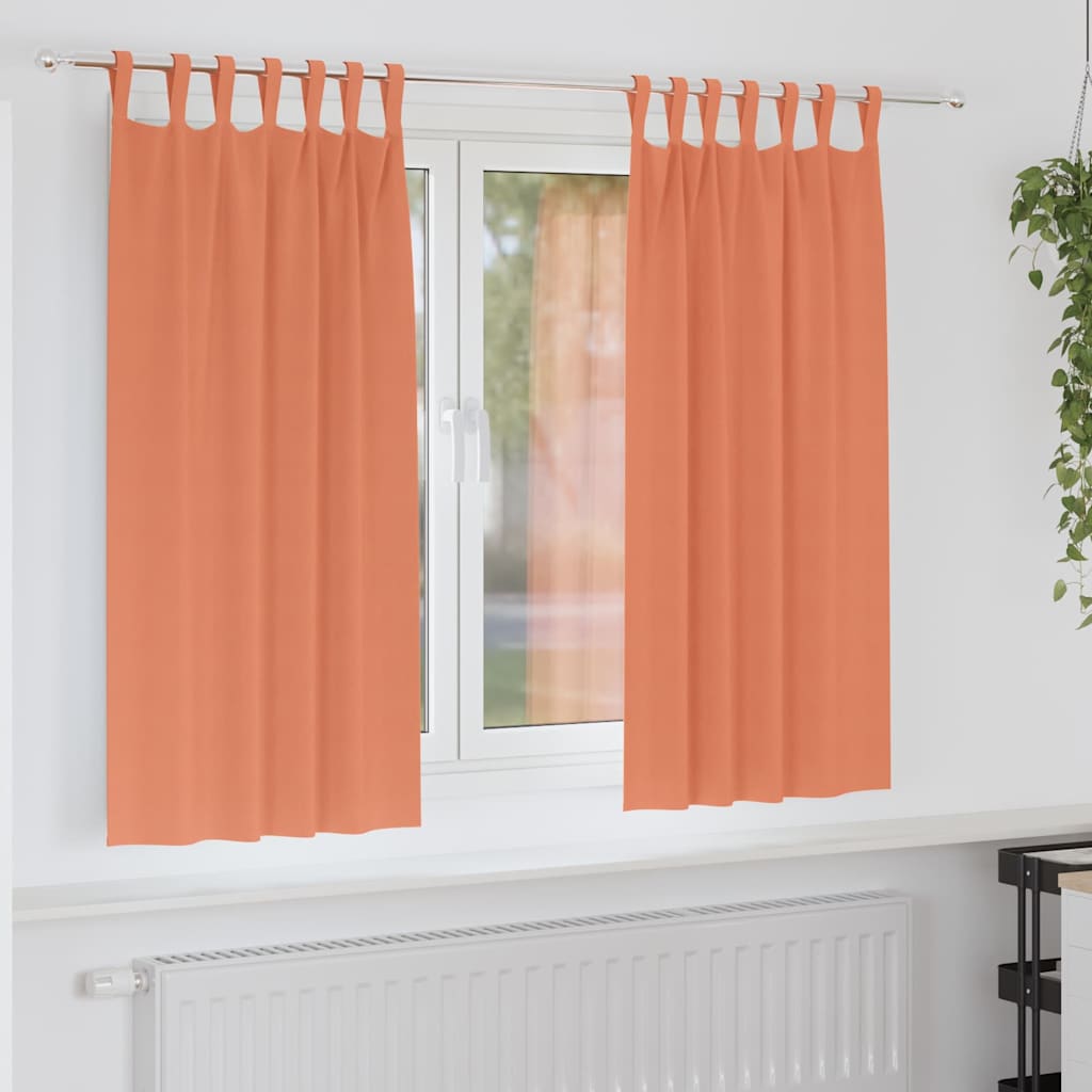JUNG Vida Verdunkelungs-Vorhänge mit Ringen 2 pcs Terrakotta 175 x 140 cm
