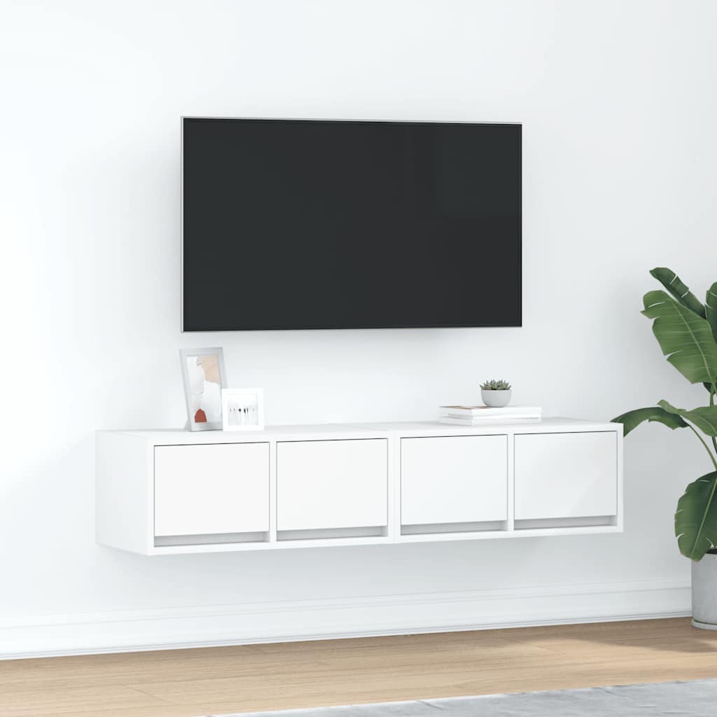 JUNG Vida TV-Schränke 2 Stk. Weiß 60x31x25,5 cm Holzwerkstoff