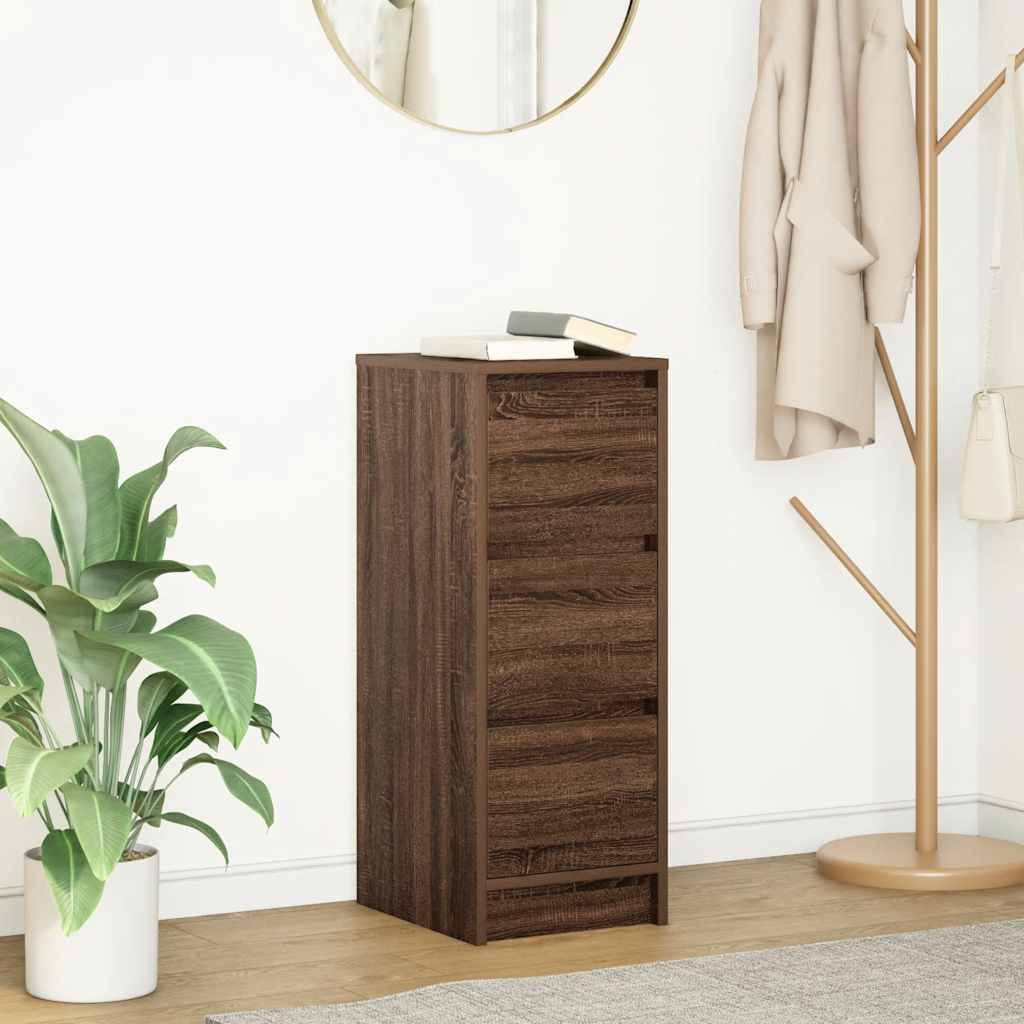 JUNG Vida Sideboard Braun Eichen-Optik 29,5x34x76 cm Holzwerkstoff